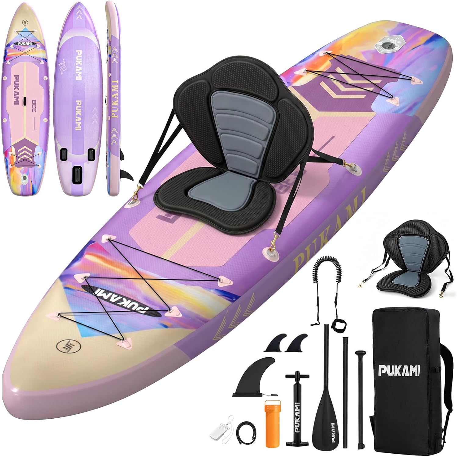 Fishing Kayak Seat - Ekstra szeroka nadmuchiwana deska SUP, 11'1