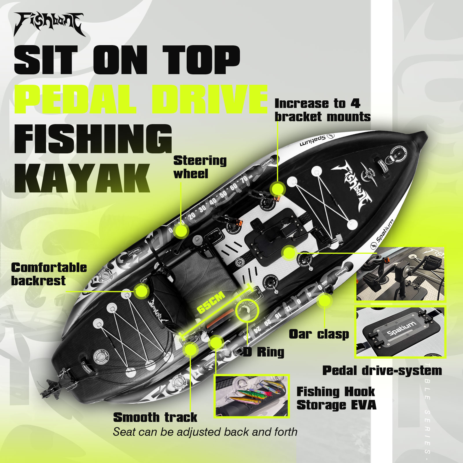 Kajak wędkarski Spatium z napę – Fishing Kayak Sit In recenzja i cena