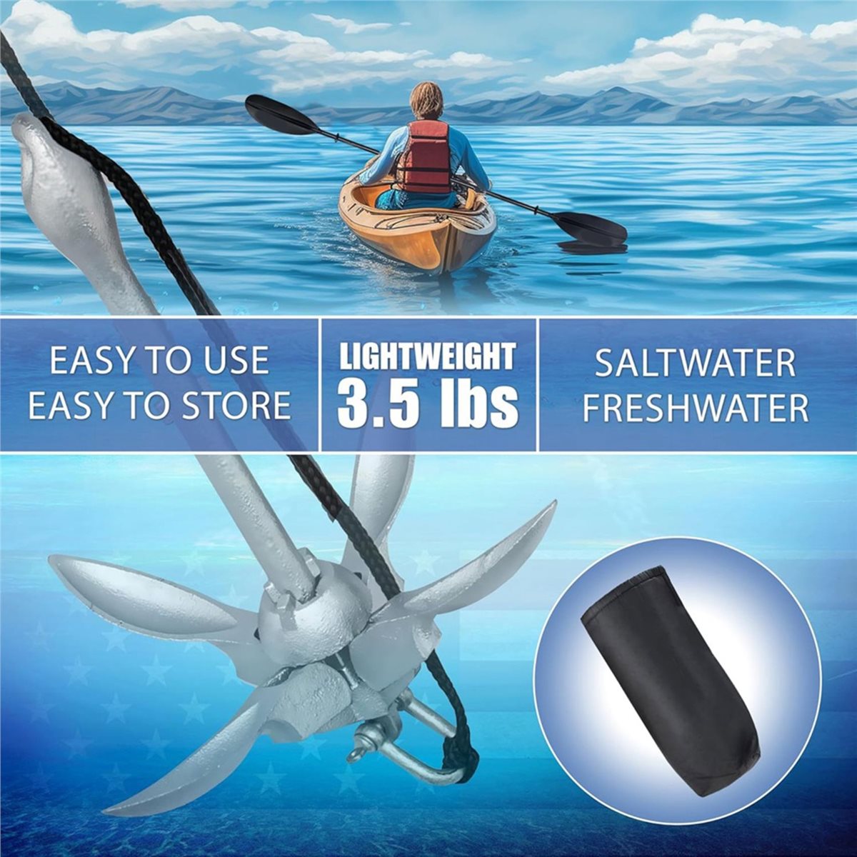 Duża Zniżka na Kotwicę do Kaja – Fishing Kayak Anchor recenzja i cena